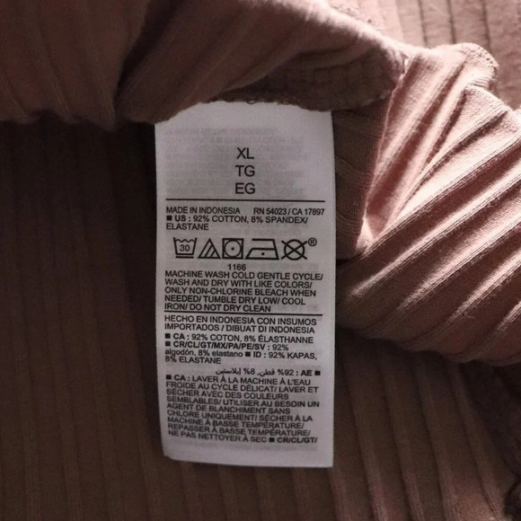 Old‎ Navy Women's XL Brown Ribbed Fitted Stretchy Cropped Sleeveless Tank Top - Picture 7 of 8